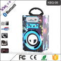 Bateria do BBQ KBQ-08 1200 mAh 10W orador novo do karaoke de 4 polegadas Bluetooth com entrada do microfone